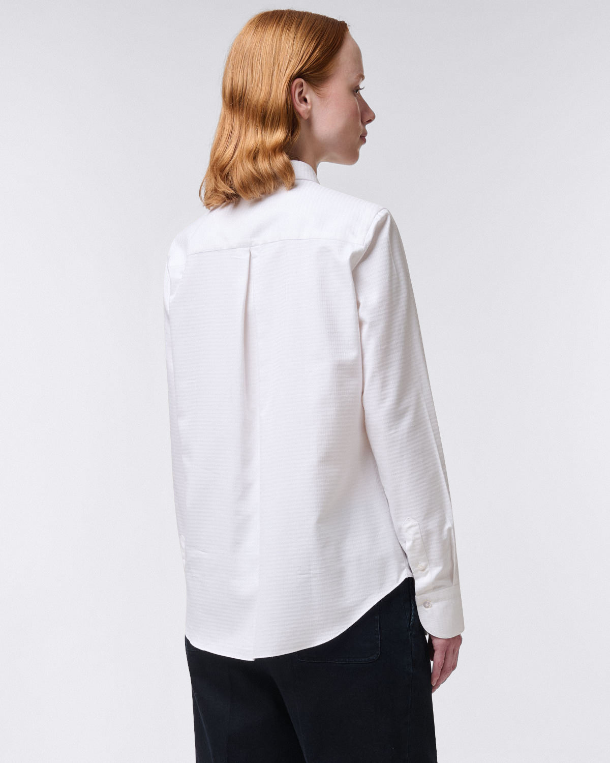 Women's cotton and silk shirt with bib. Carlo Riva fabric