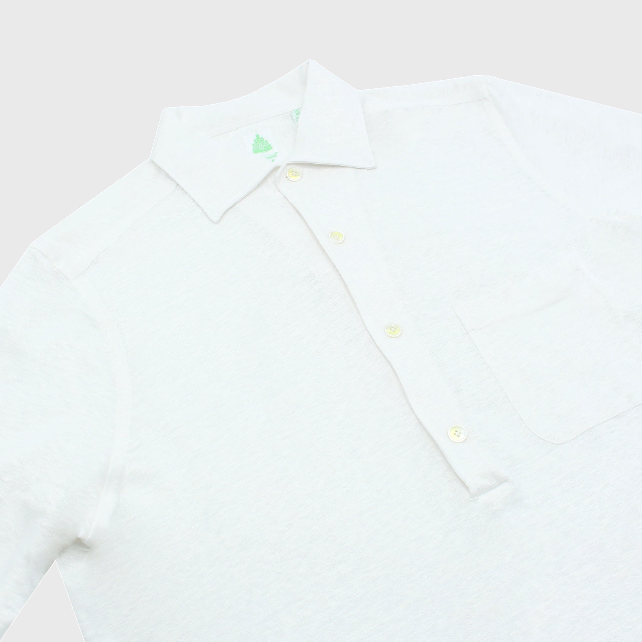 Polo shirt slim fit linen jersey