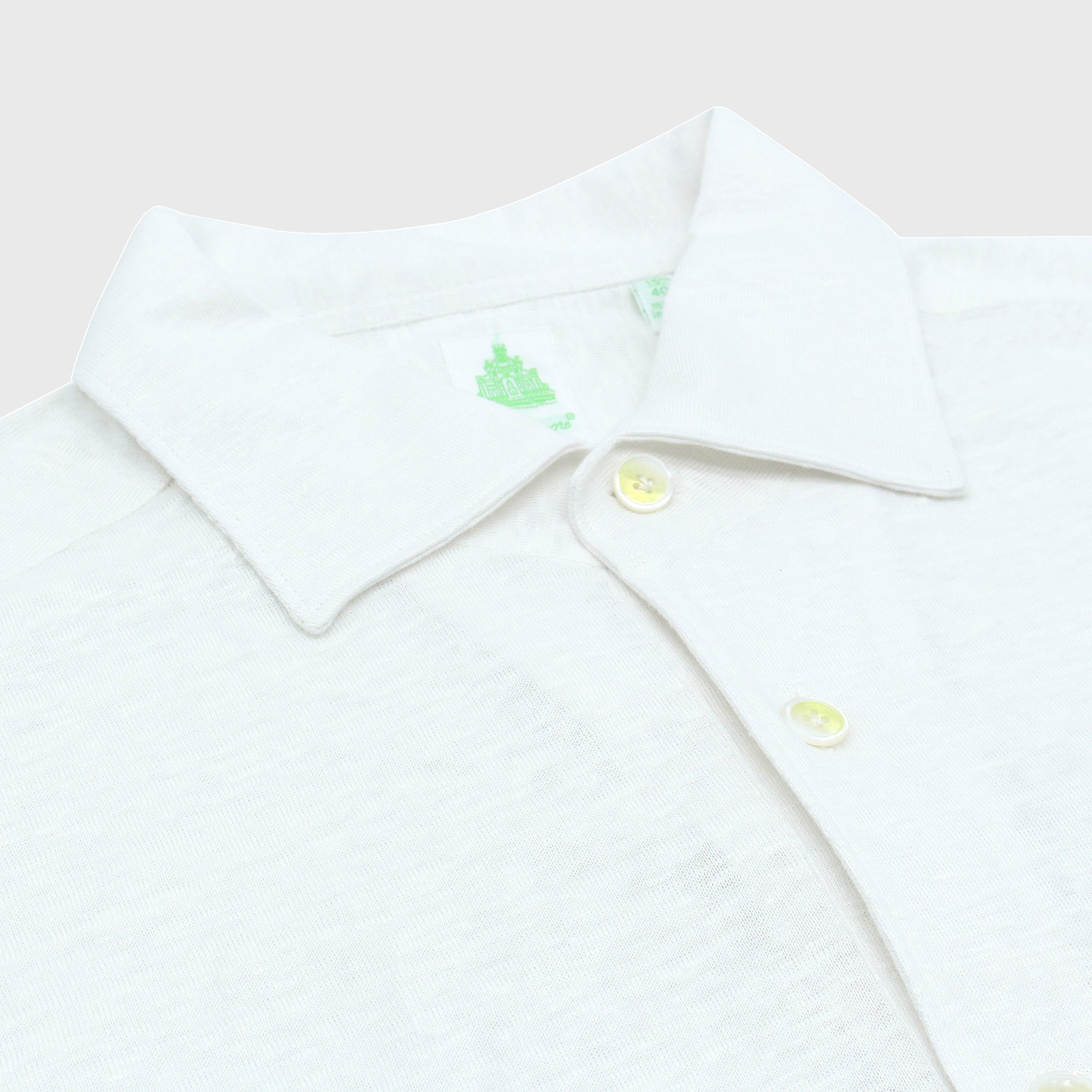 Polo shirt slim fit linen jersey