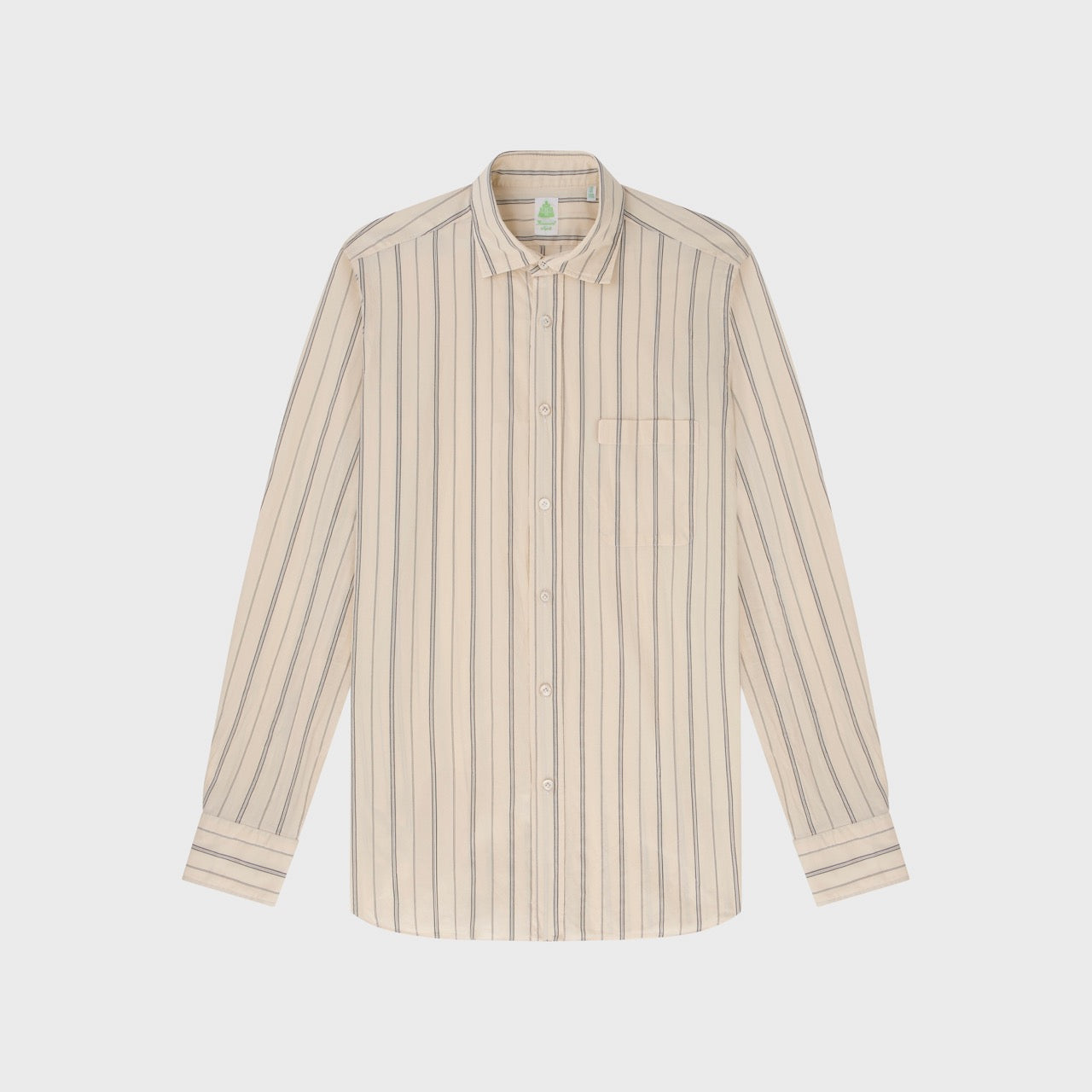 Zurigo sport shirt regular fit cotton cream stripe enzymed Luigi collar