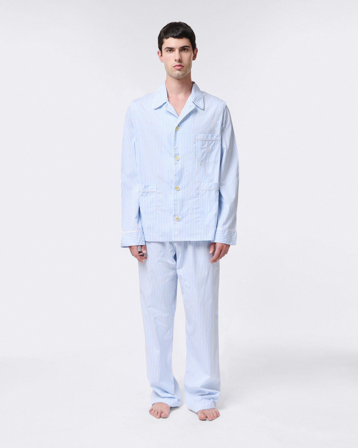 finamore Ponente pajamas by Finamore in light blue cotton