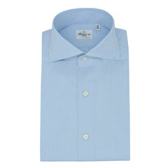 Exclusive classic tailored shirt handmade from Sea Island Celeste cotton