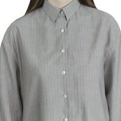 Carlo Riva cotton and linen striped over shirt for women