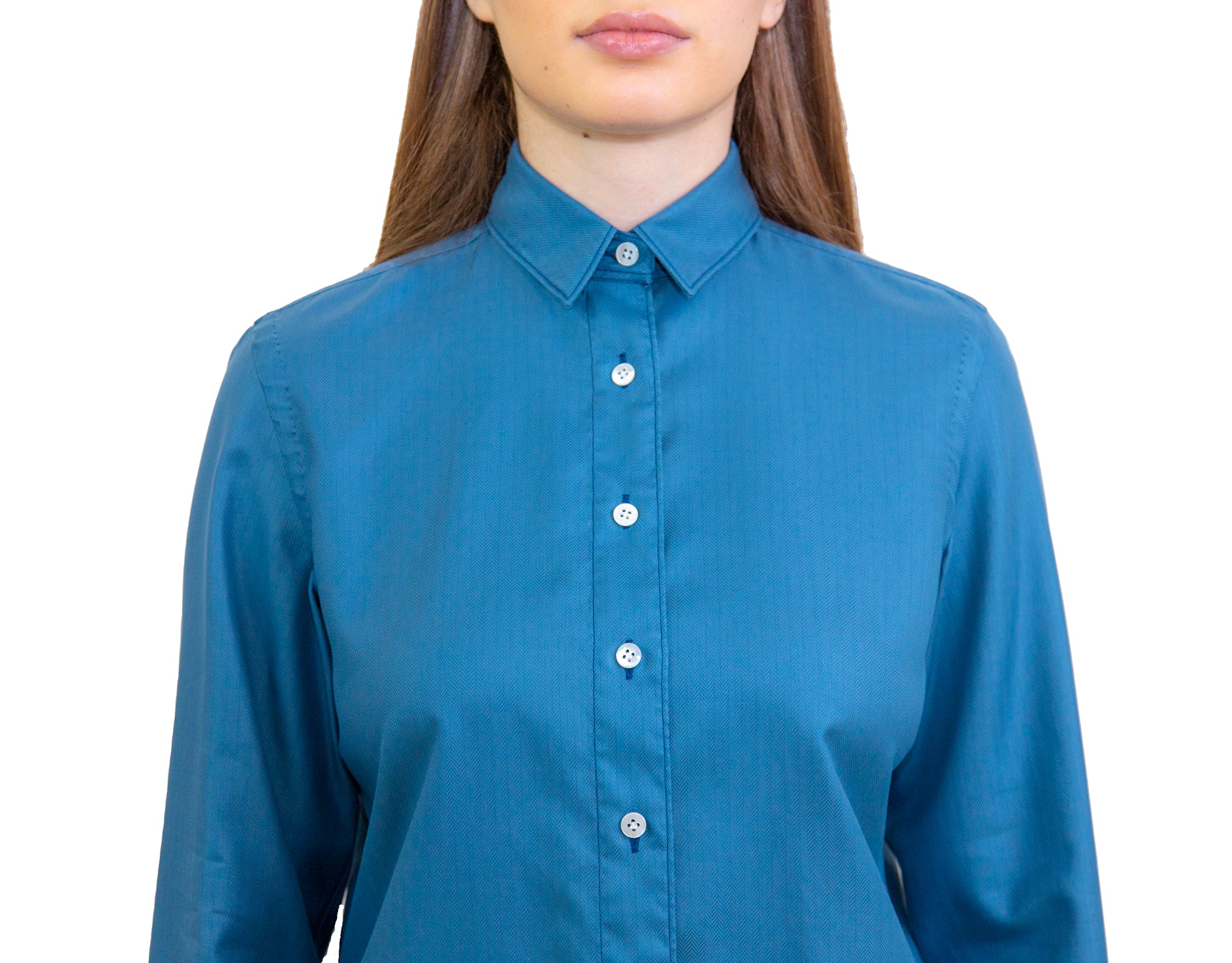 Ivana women's garment-dyed herringbone shirt