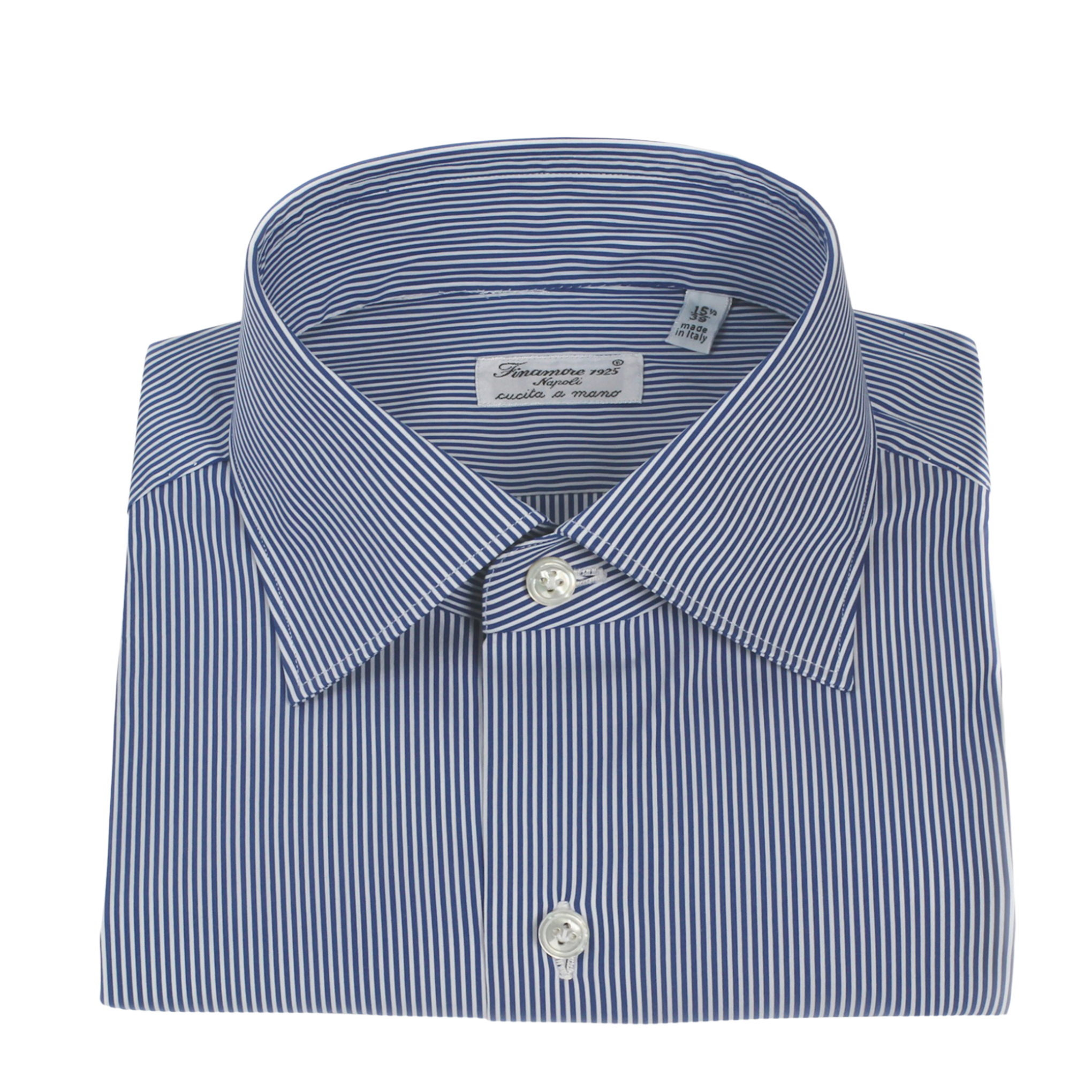 Dress shirt slim fit white line on blue or purple stretch Milano
