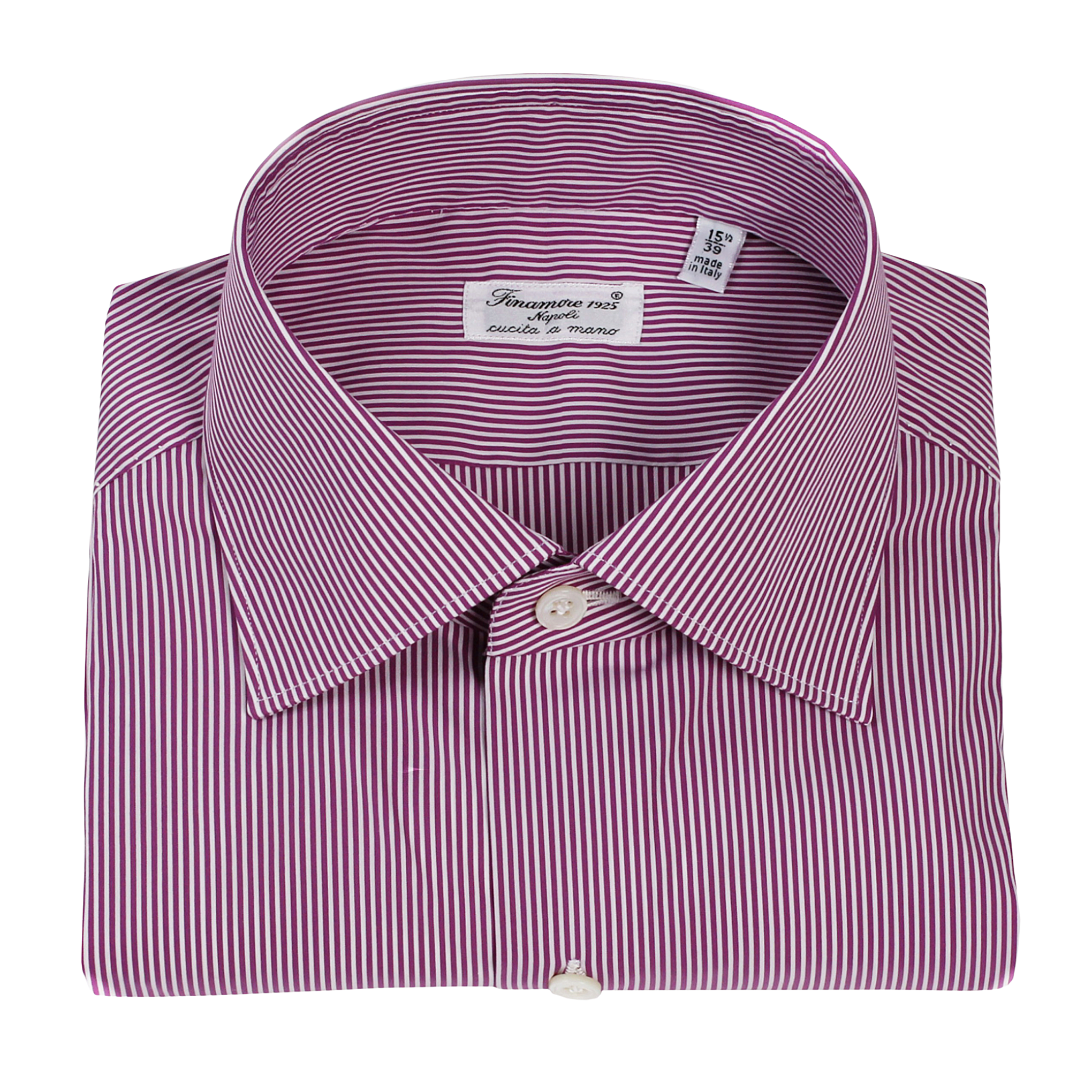 Dress shirt slim fit white line on blue or purple stretch Milano