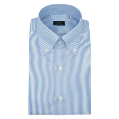 Naples striped button down cotton shirt fabric Riva
