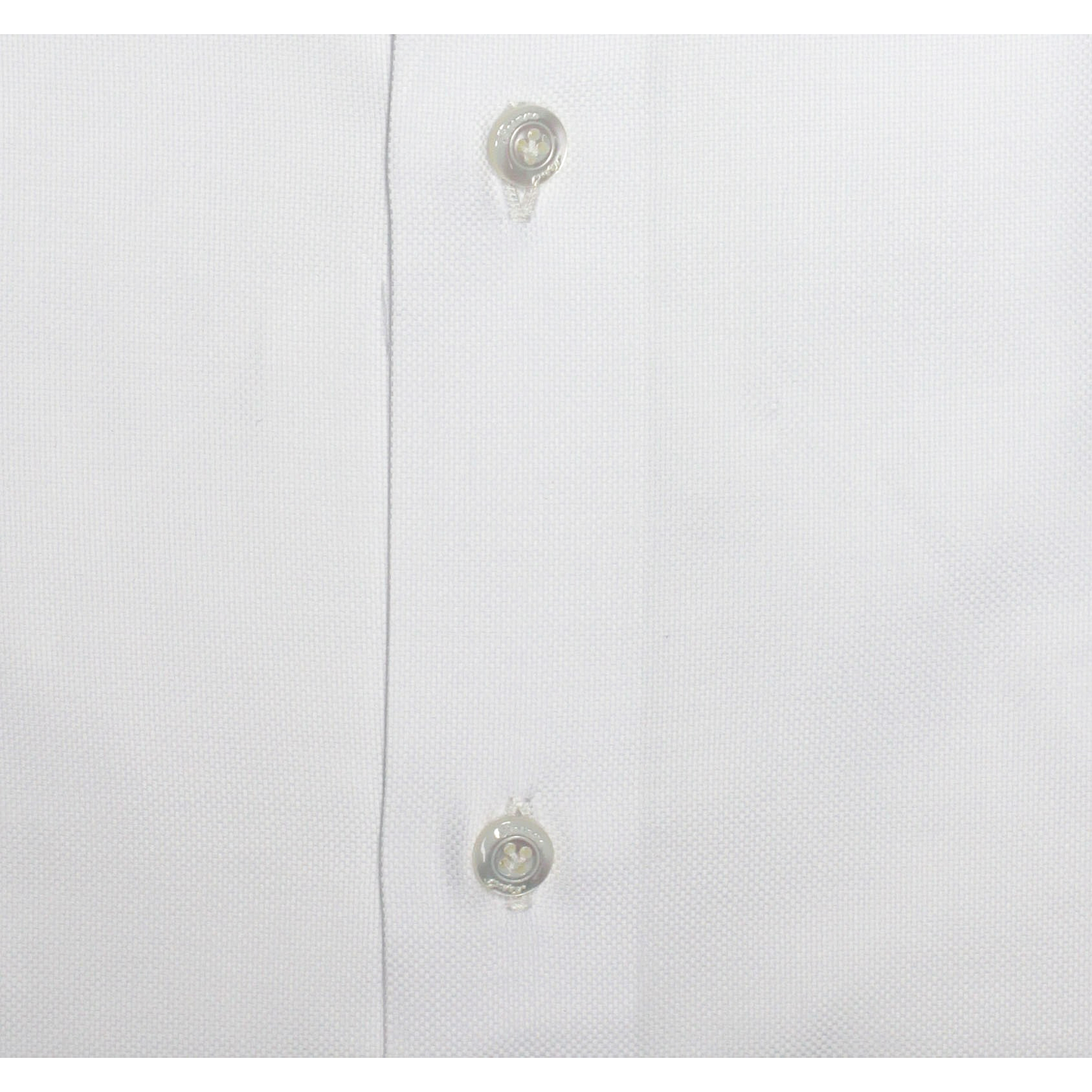 Camicia Napoli bianca e azzurra in cotone oxford doppio ritorto