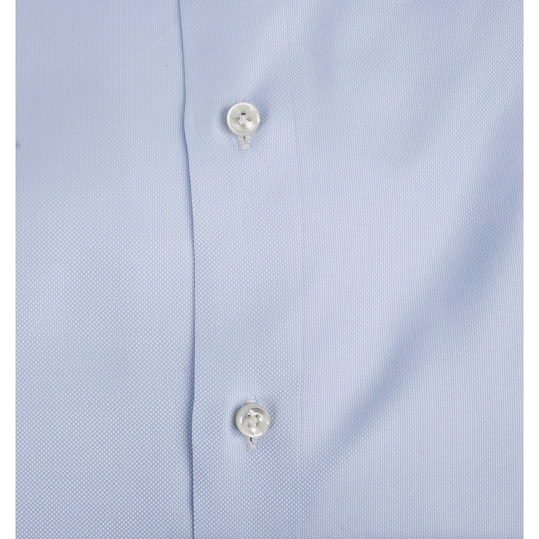 Camicia Napoli bianca e azzurra in cotone oxford doppio ritorto