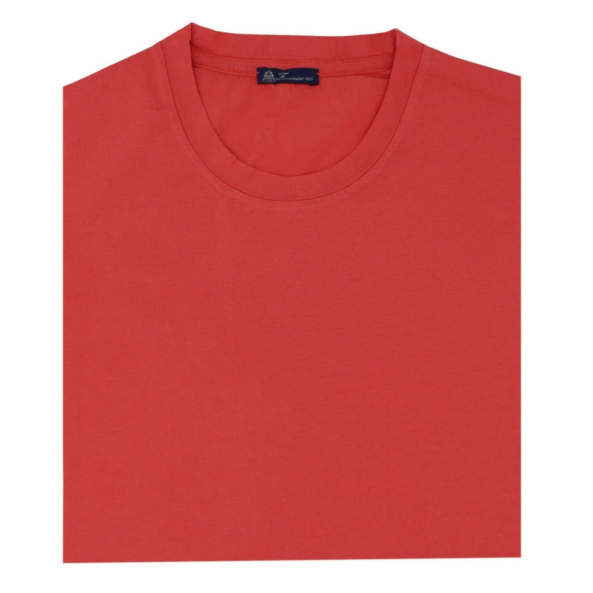 Coral garment dyed Supima cotton t-shirt