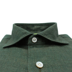 Tokyo slim fit shirt in green linen