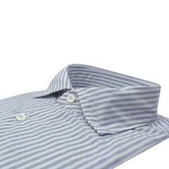Tokyo slim fit striped shirt blue seersucker fabric