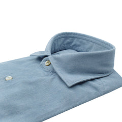 Camicia slim fit Tokyo in chambray azzurro