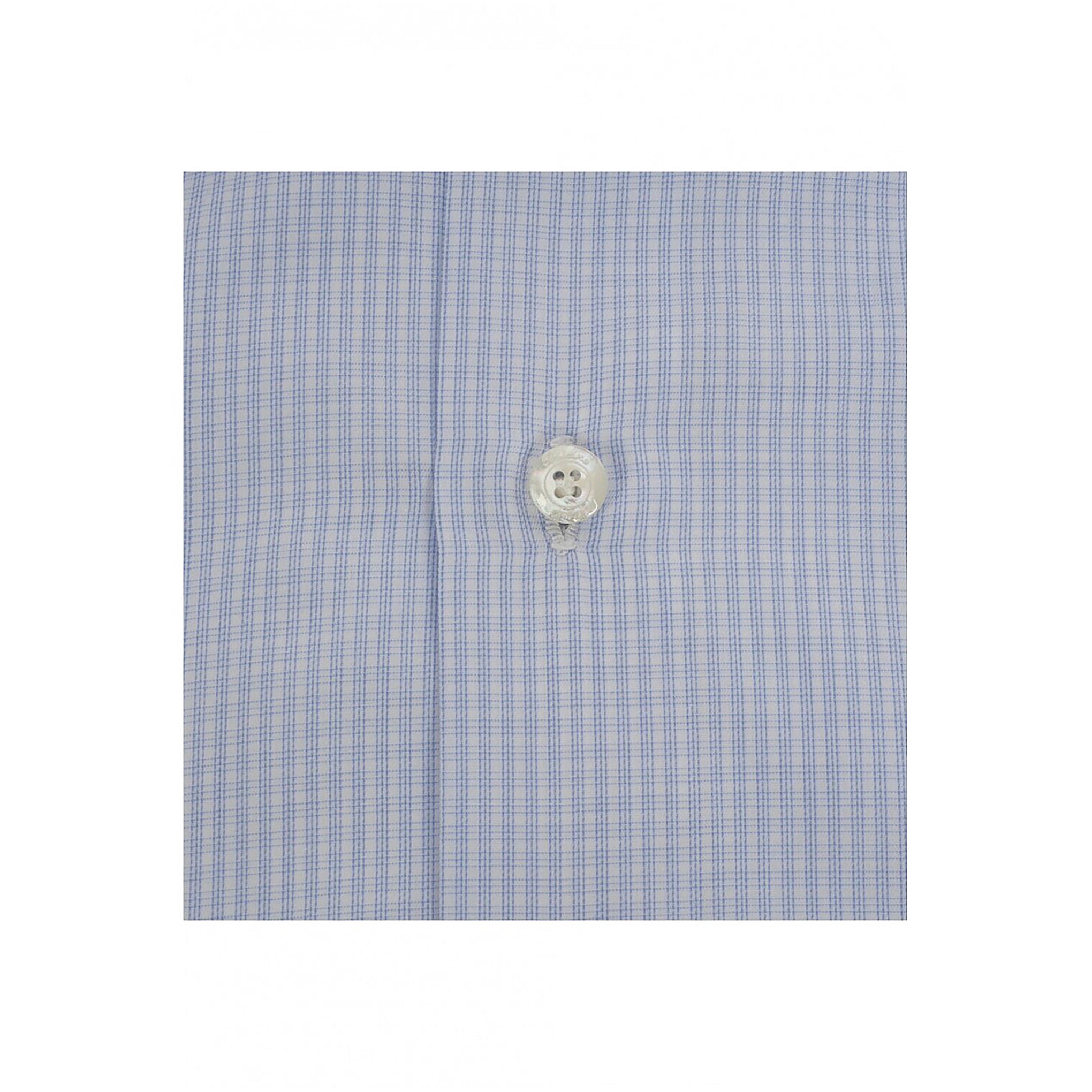 Shirt regular fit Napoli 170 a due light blue check Egyptian cotton