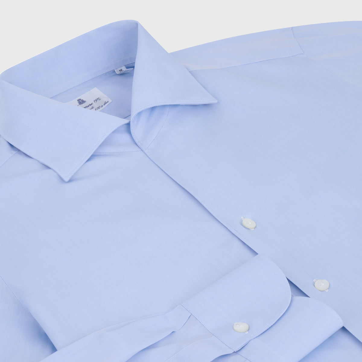 Napoli One Piece Collar shirt in white or light blue 170 a 2 fabric