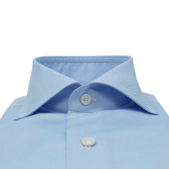 Camicia classica in Twill Napoli 170 a Due cotone giza 45 azzurro