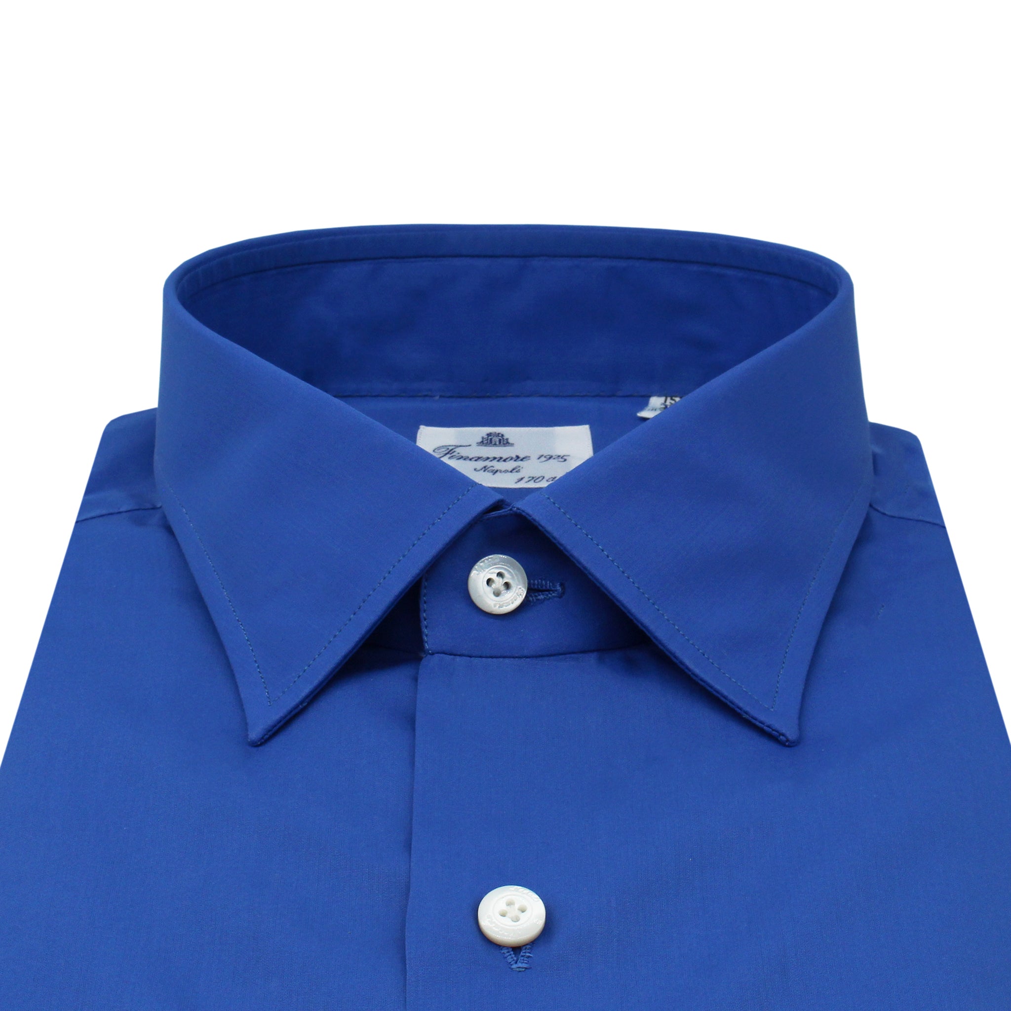 Classic Napoli 170 a due blue shirt. Egyptian giza cotton 45