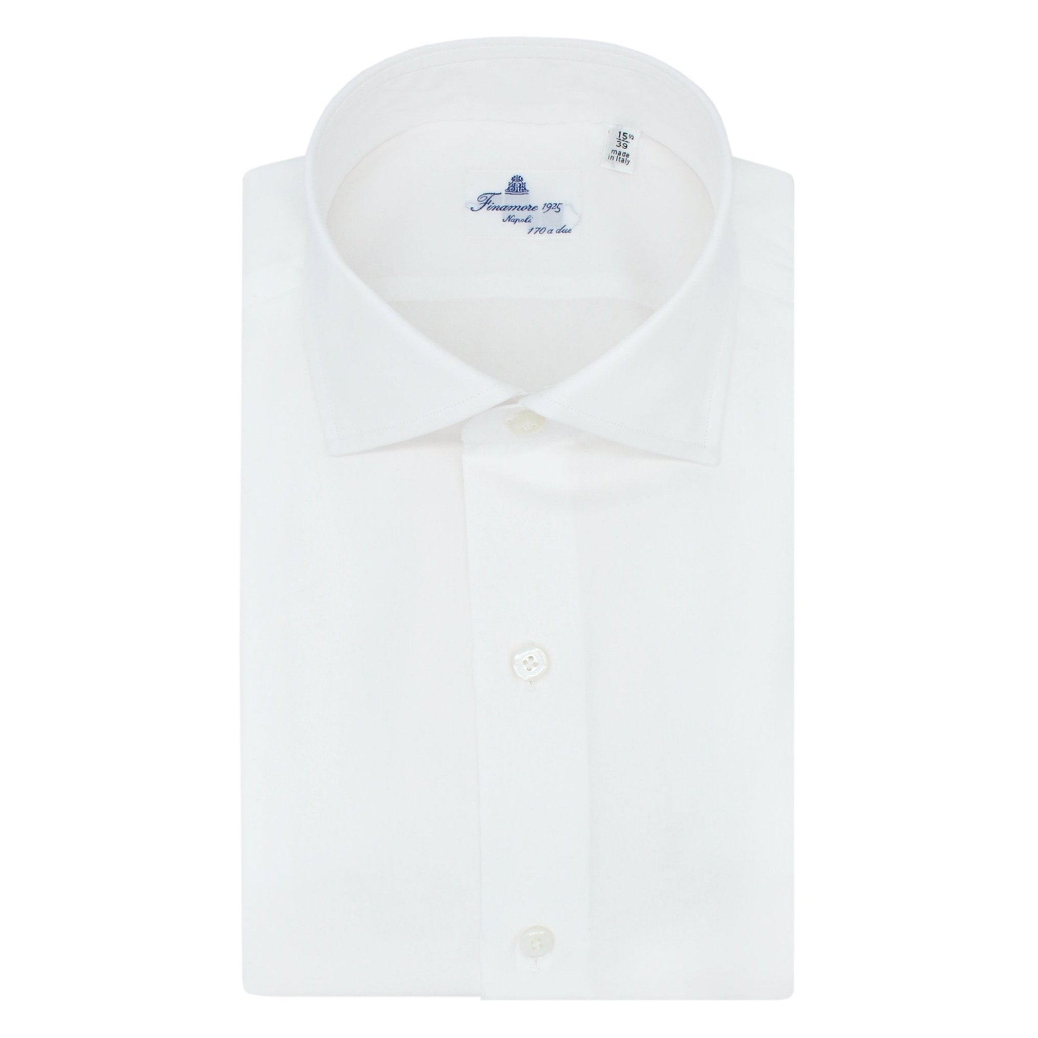 Camicia classica Napoli 170 a Due in cotone bianco