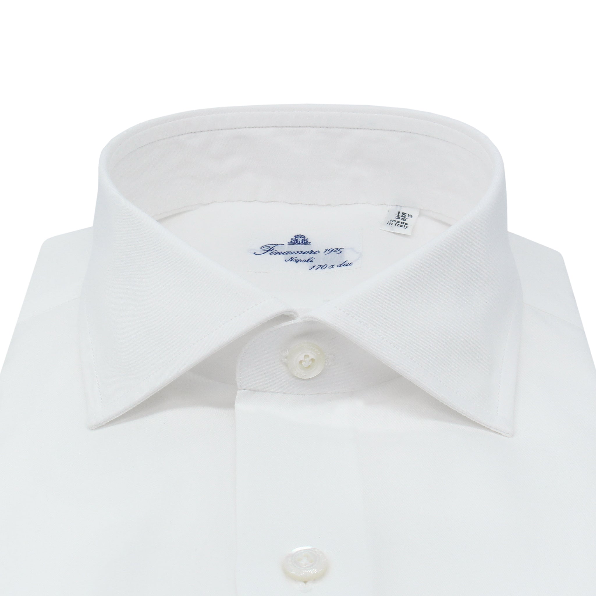 Camicia classica Napoli 170 a Due in cotone bianco