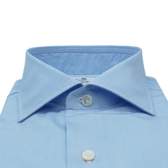 Camicia classica Napoli 170 a Due di cotone giza 45, micro riga azzurra