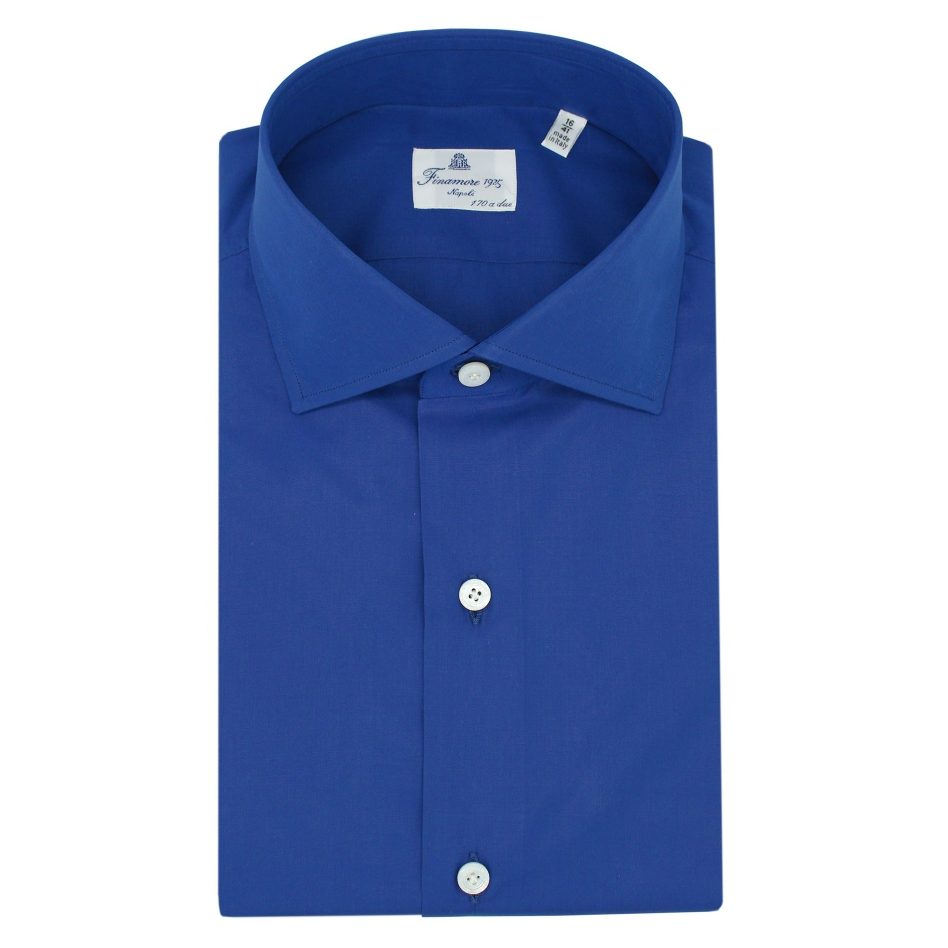 170 a Due fit classic monochrome blue shirt