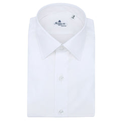 Camicia classica vestibilità regular cotone giza 45 170 a due bianca