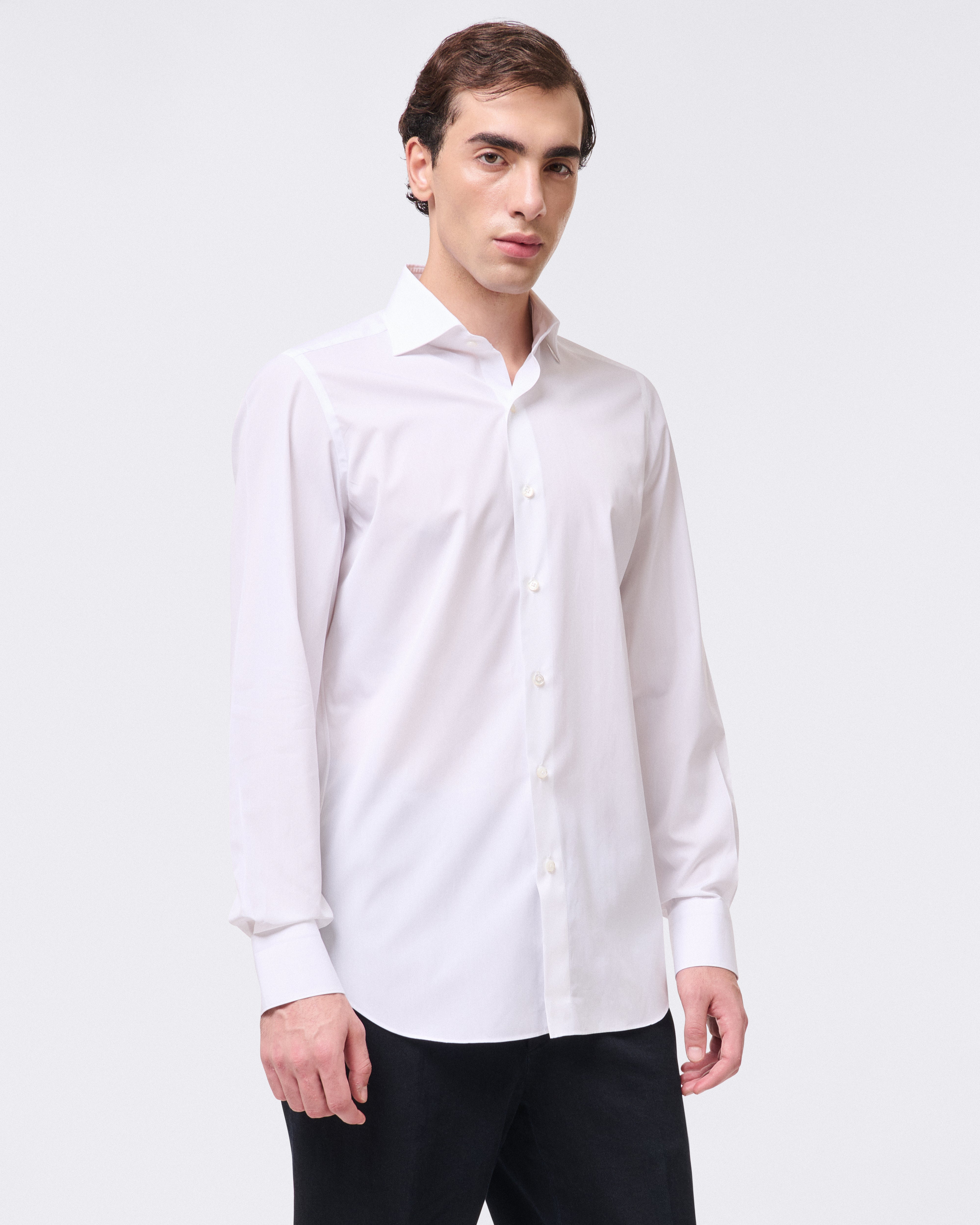 Camicia Napoli 170 a due collo classico francese azzurra o bianca