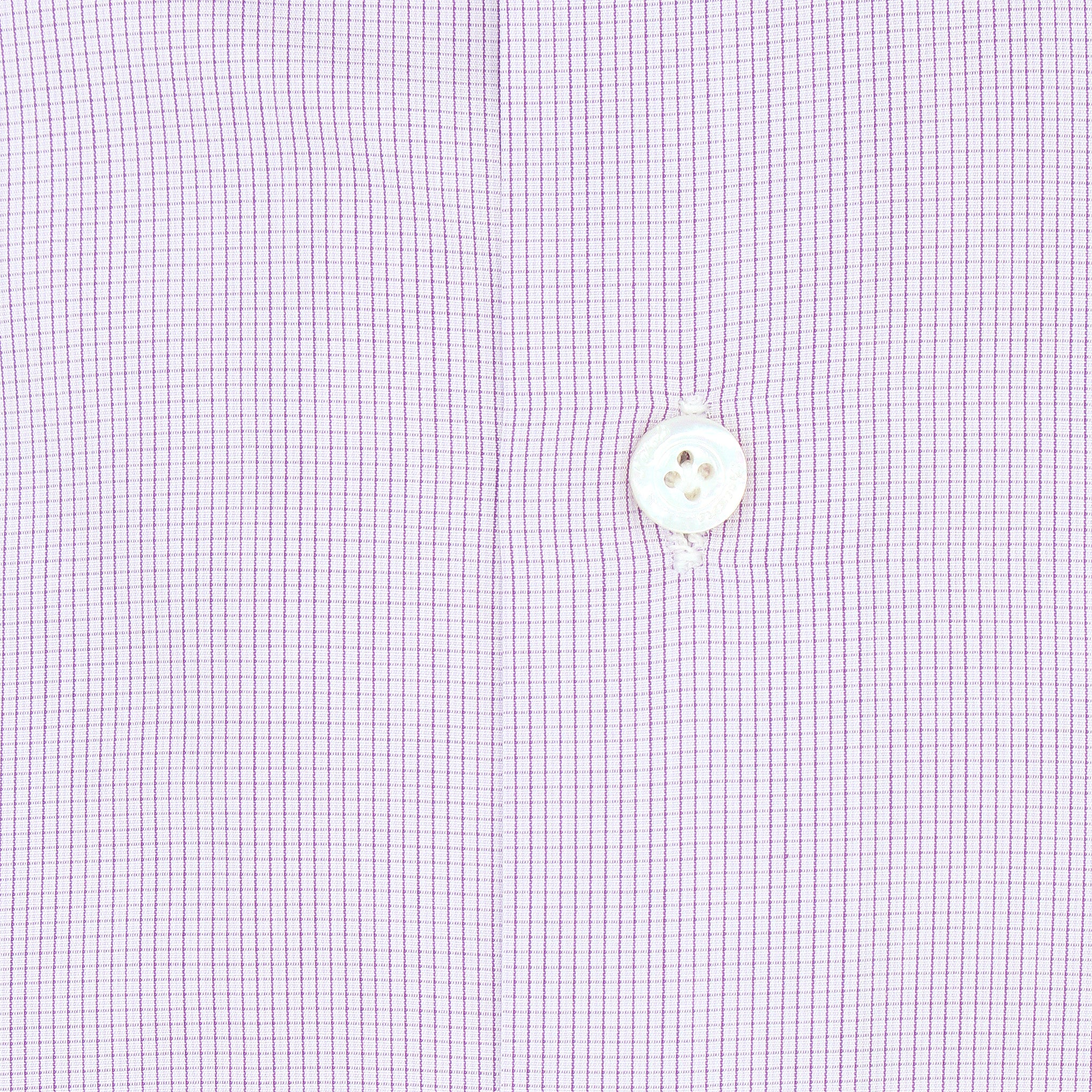 Classic regular shirt Napoli 170 a due lilac checks