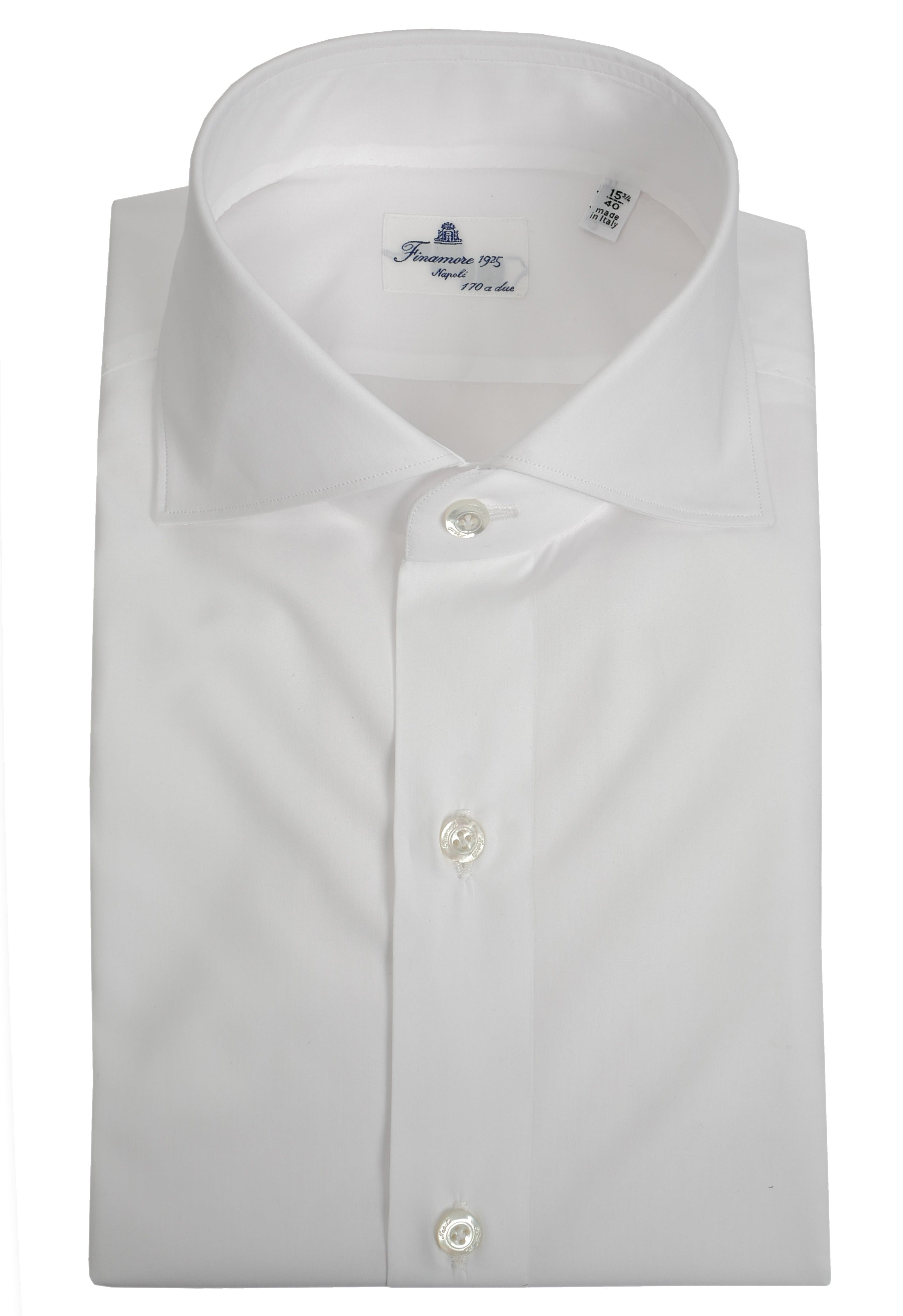 Classic Napoli cotton shirt Giza 45 170 a due light blue