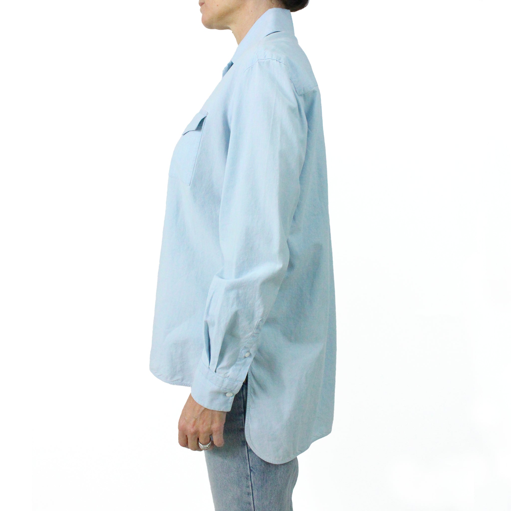 Women's Over fit shirt with front pockets cotton denim
