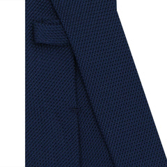 Anversa one color dark blue silk tie