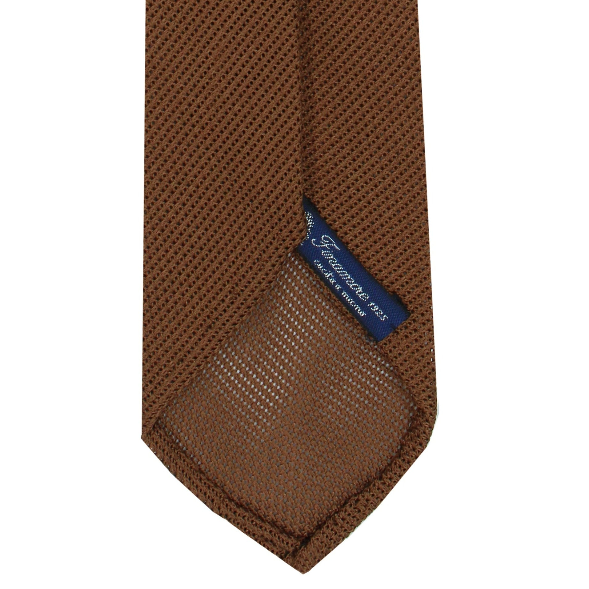 Anversa one-color dark brown silk tie