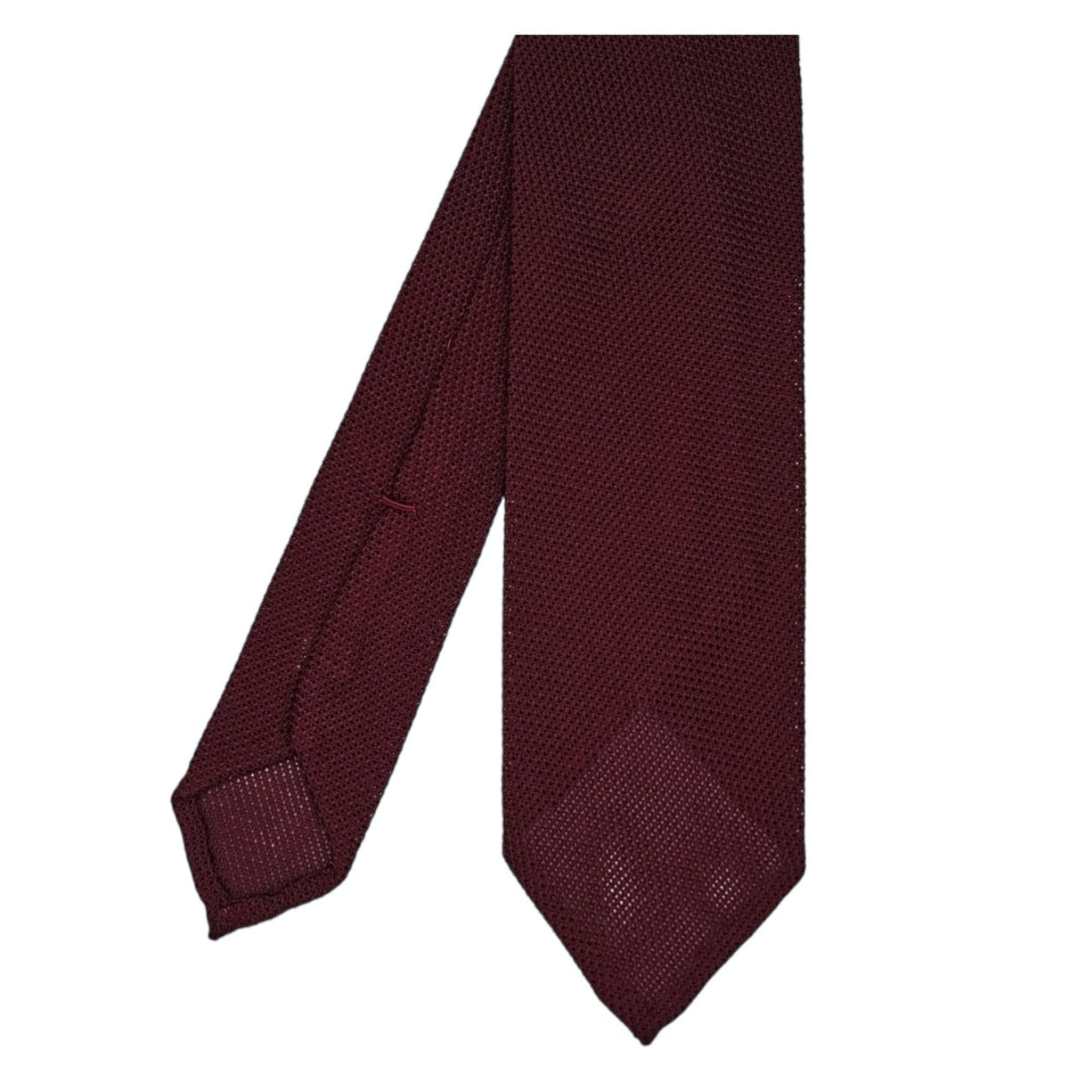 Finamore 1925 Anversa tie in silk gauze single burgundy background