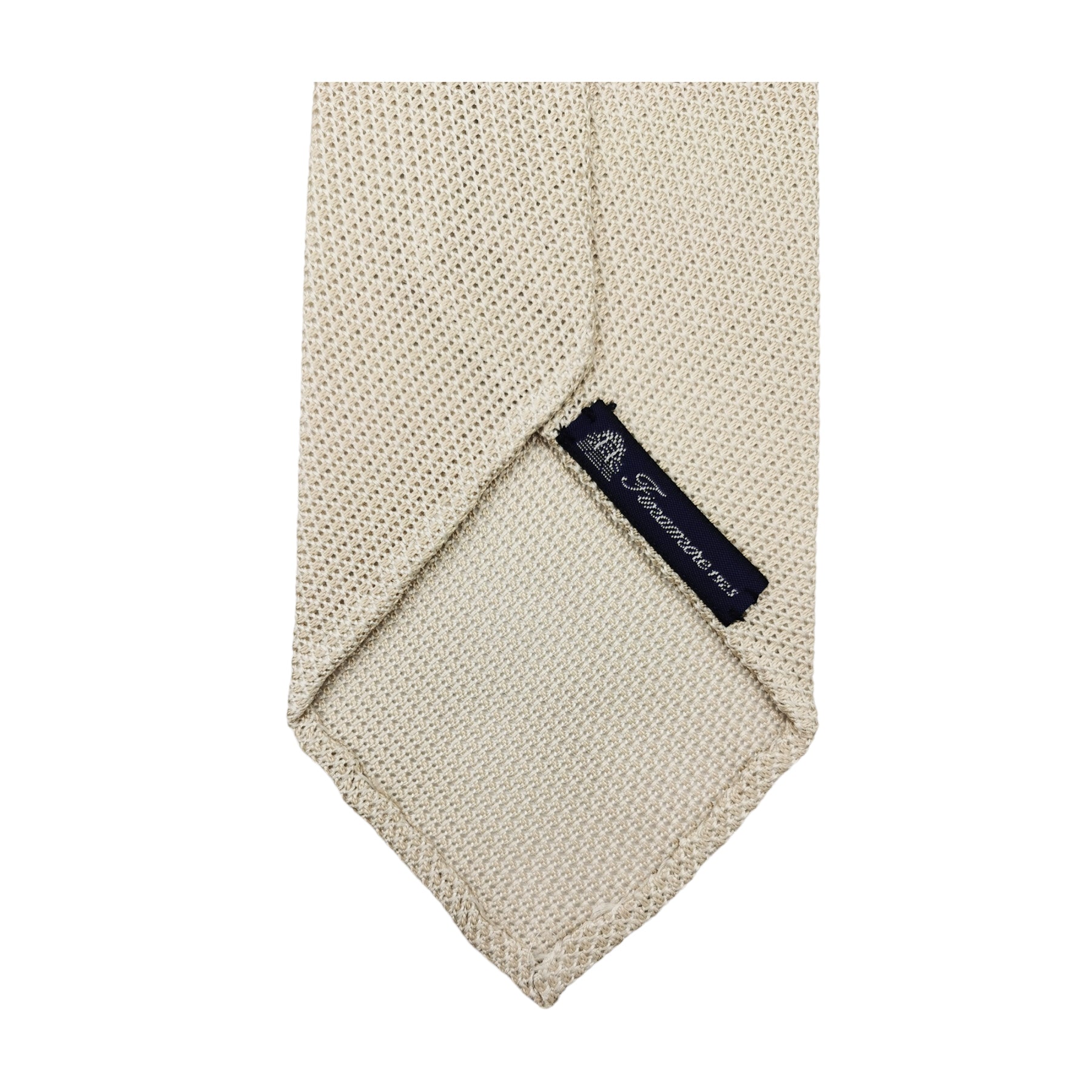 Finamore 1925 Anversa tie in silk gauze single cream background