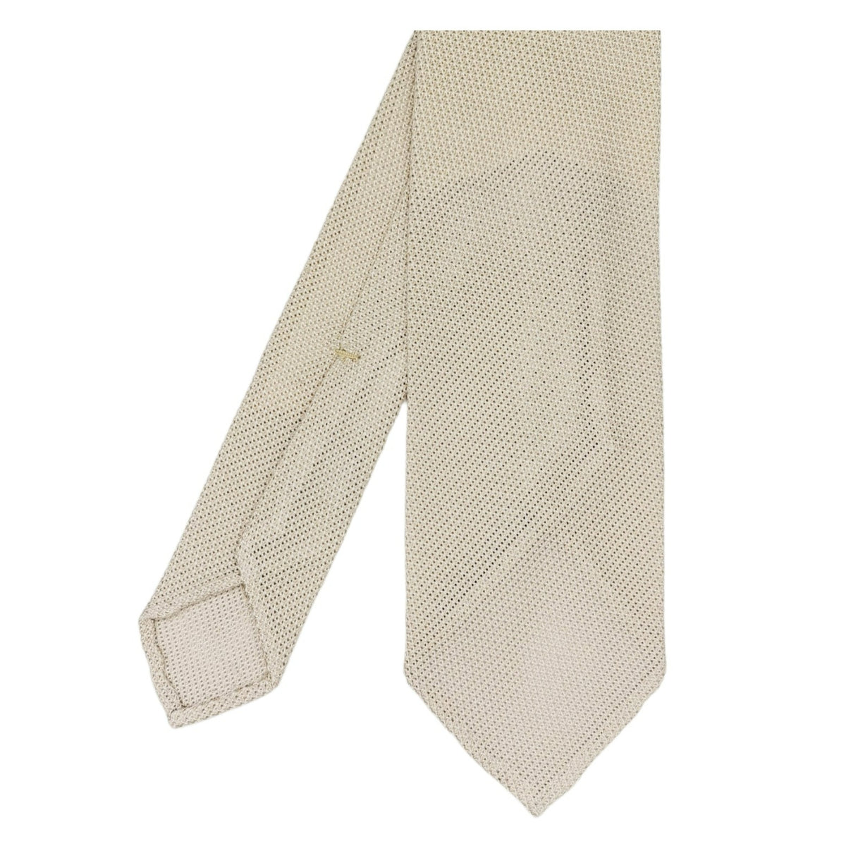 Finamore 1925 Anversa tie in silk gauze single cream background