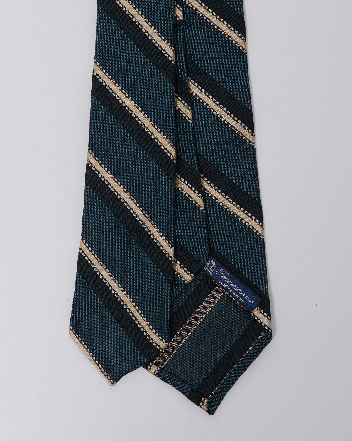 Anversa regimental silk gauze tie, striped, various colors