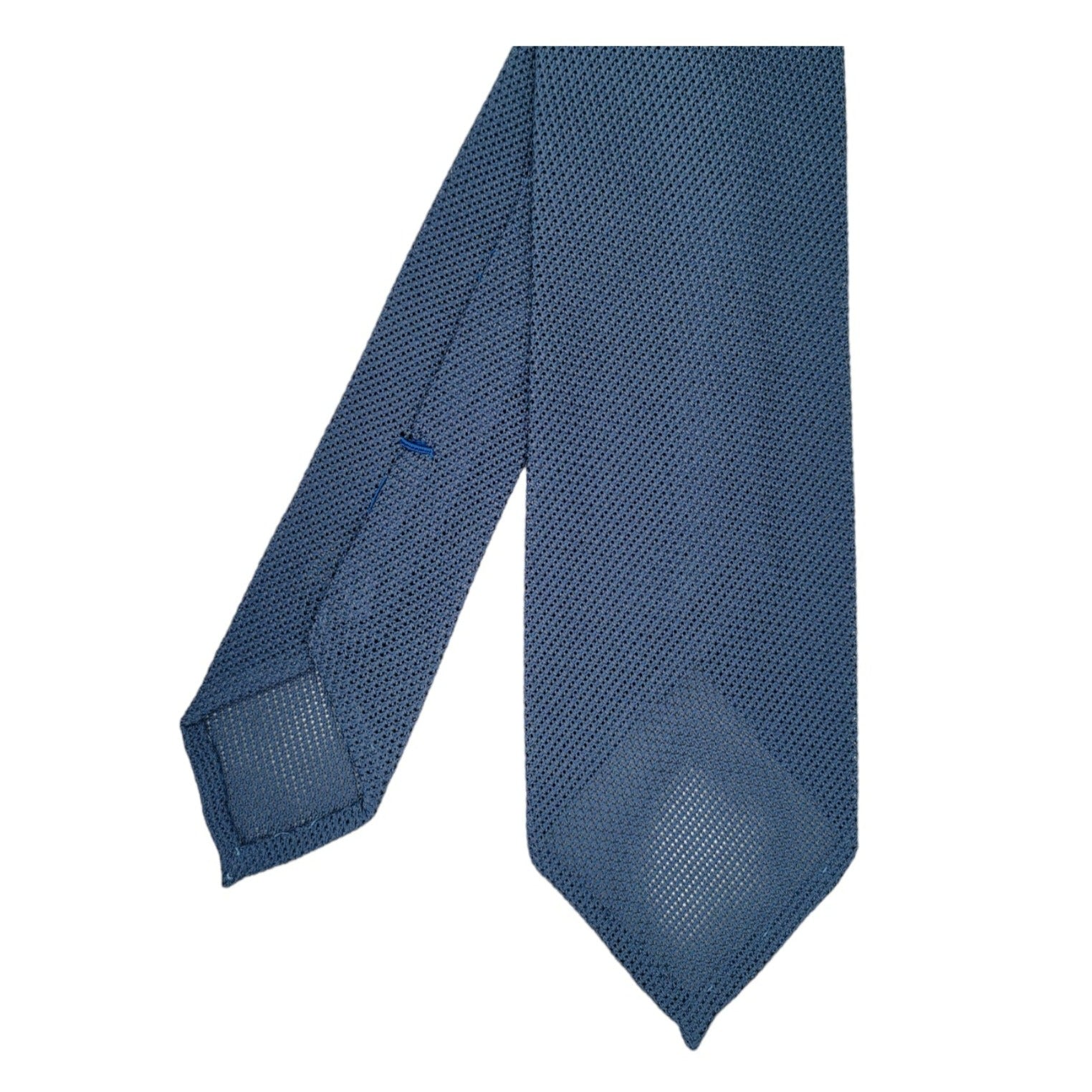 Finamore 1925 Anversa tie in silk gauze single dark blue background