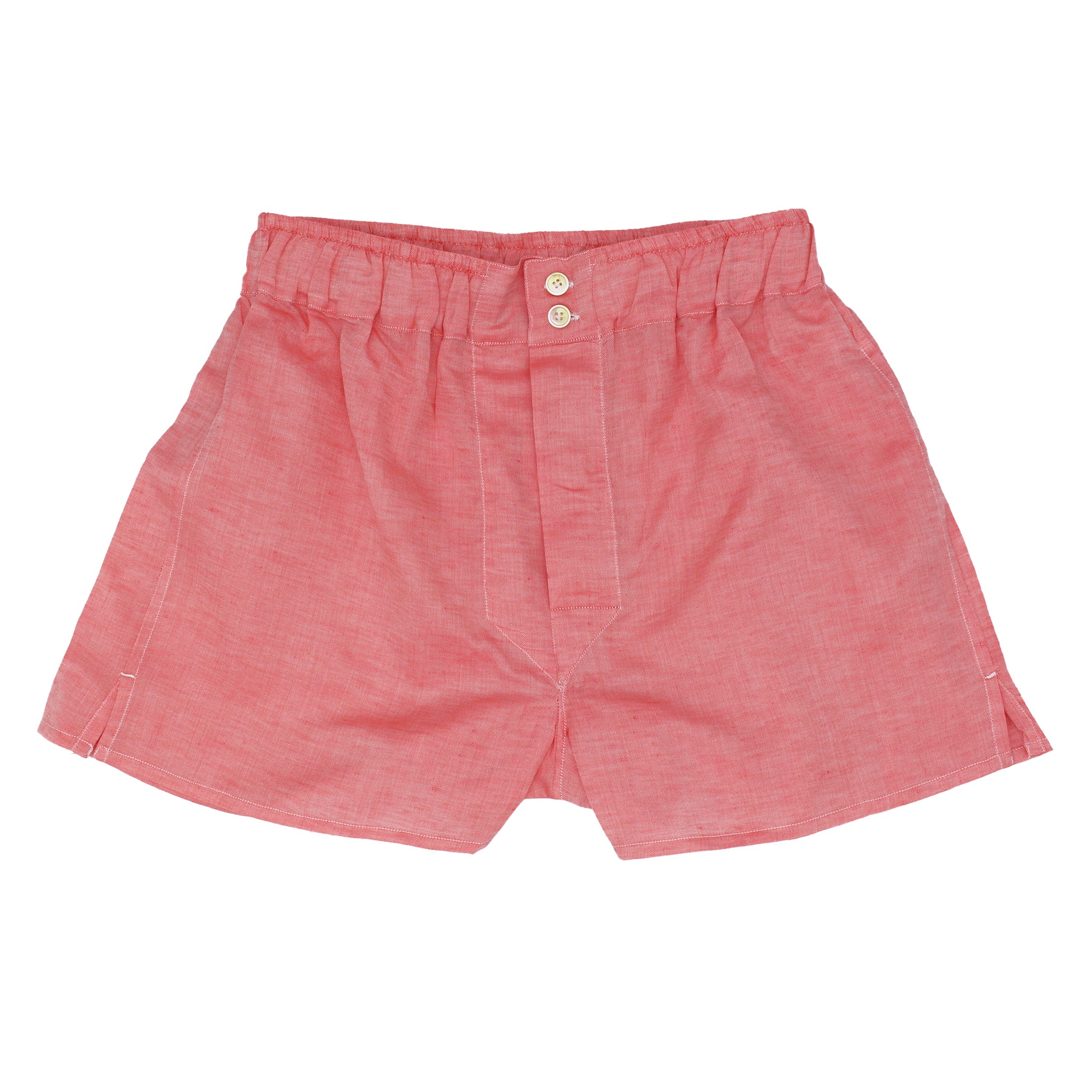 Boxer intimo da uomo in cotone e lino traspirante, Corallo