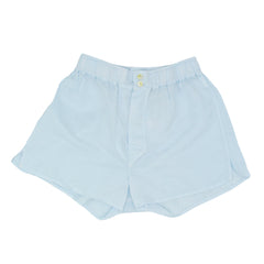 Boxer intimo da uomo di colore azzurro in cotone e lino