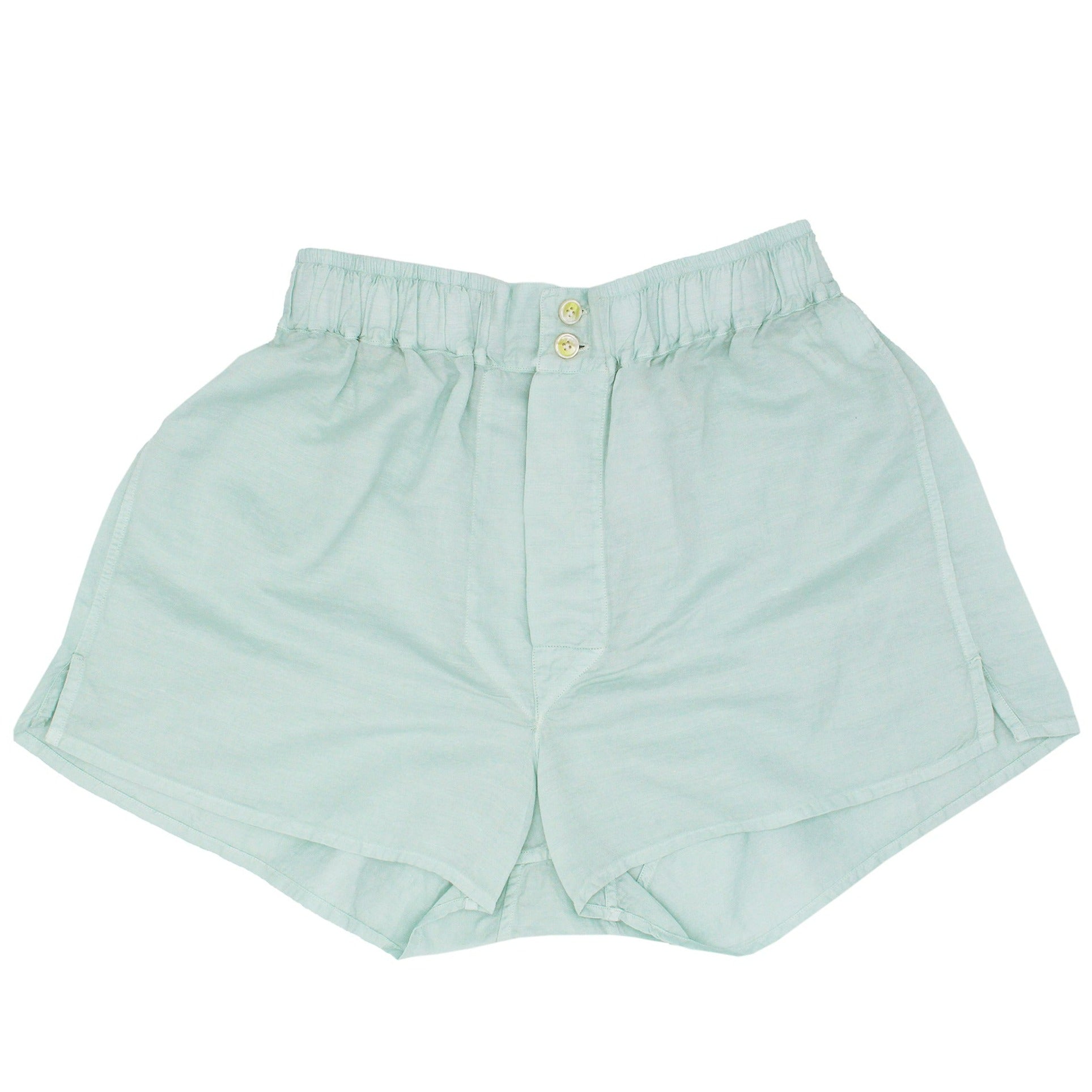 Boxer intimo da uomo di colore verde chiaro in cotone e lino