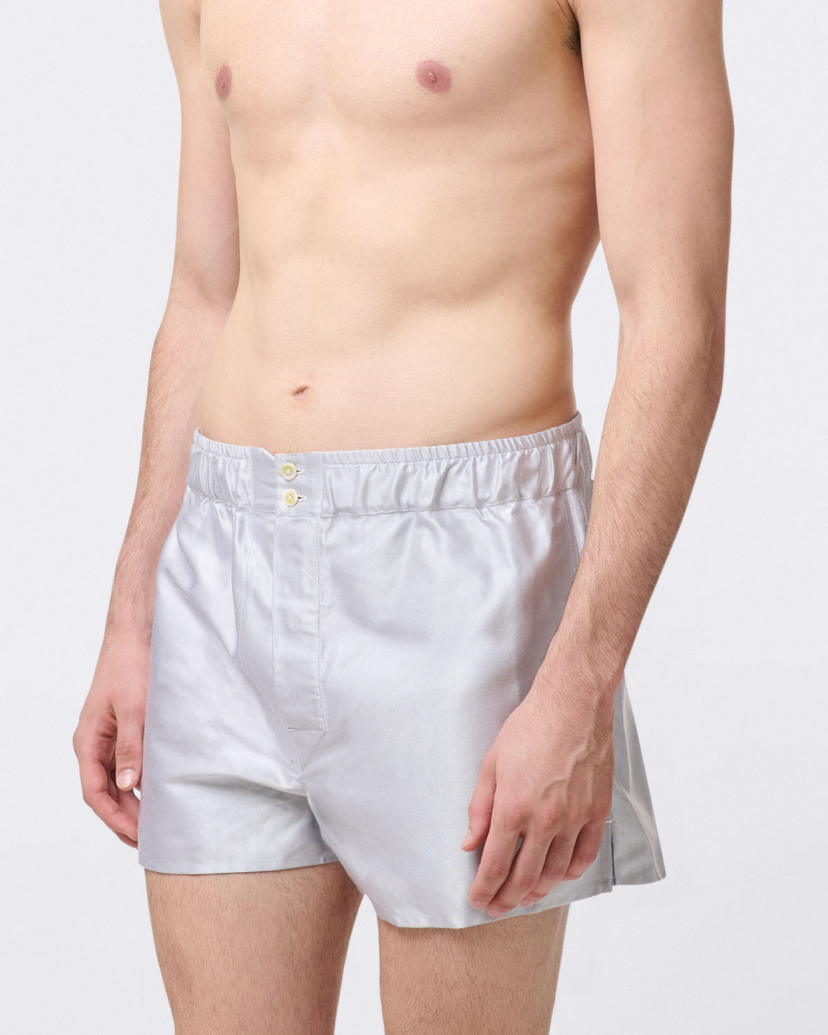 Underwear boxer shorts in cotton twill and silk. Carlo Riva fabric