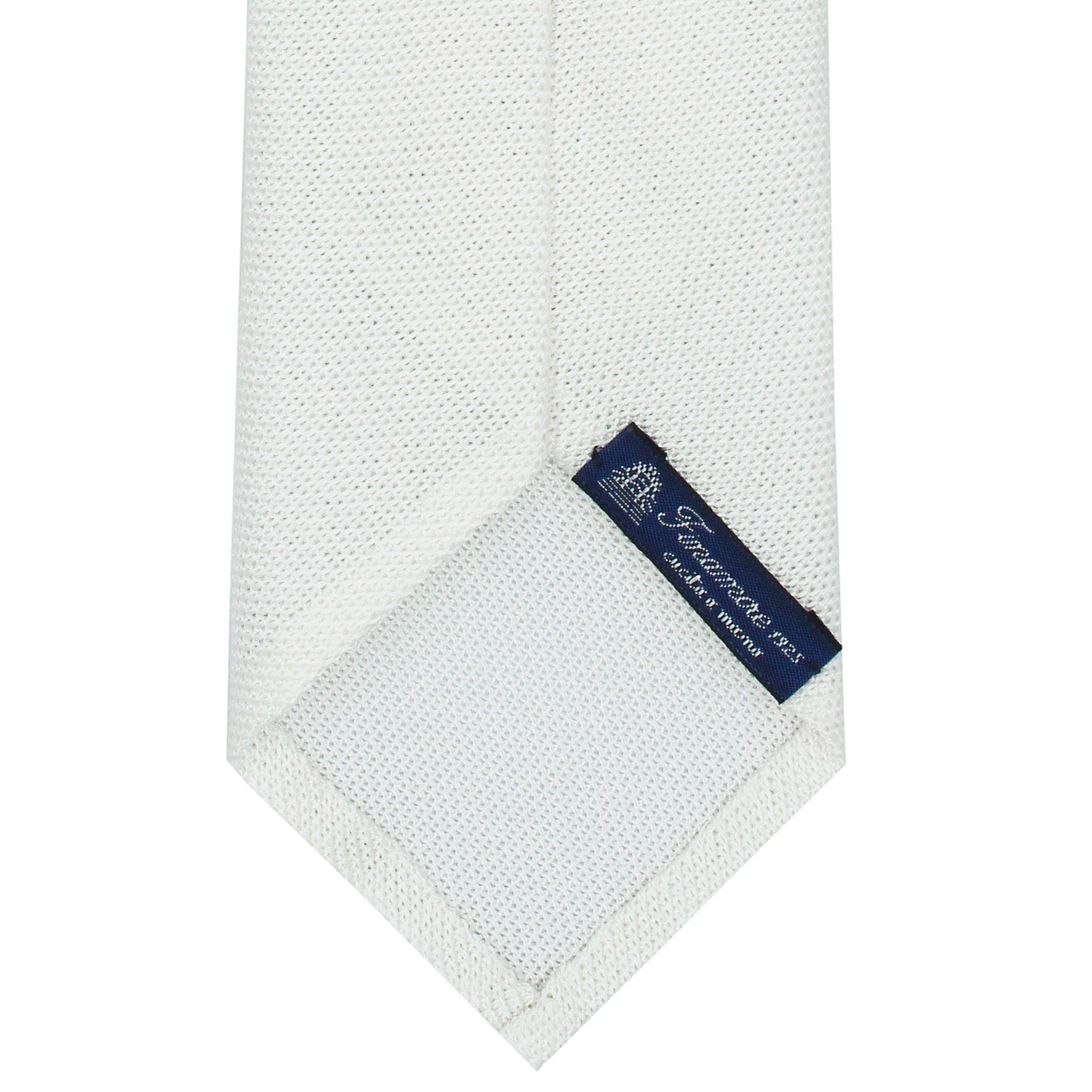 Chiaia tie with silk gauze white single background