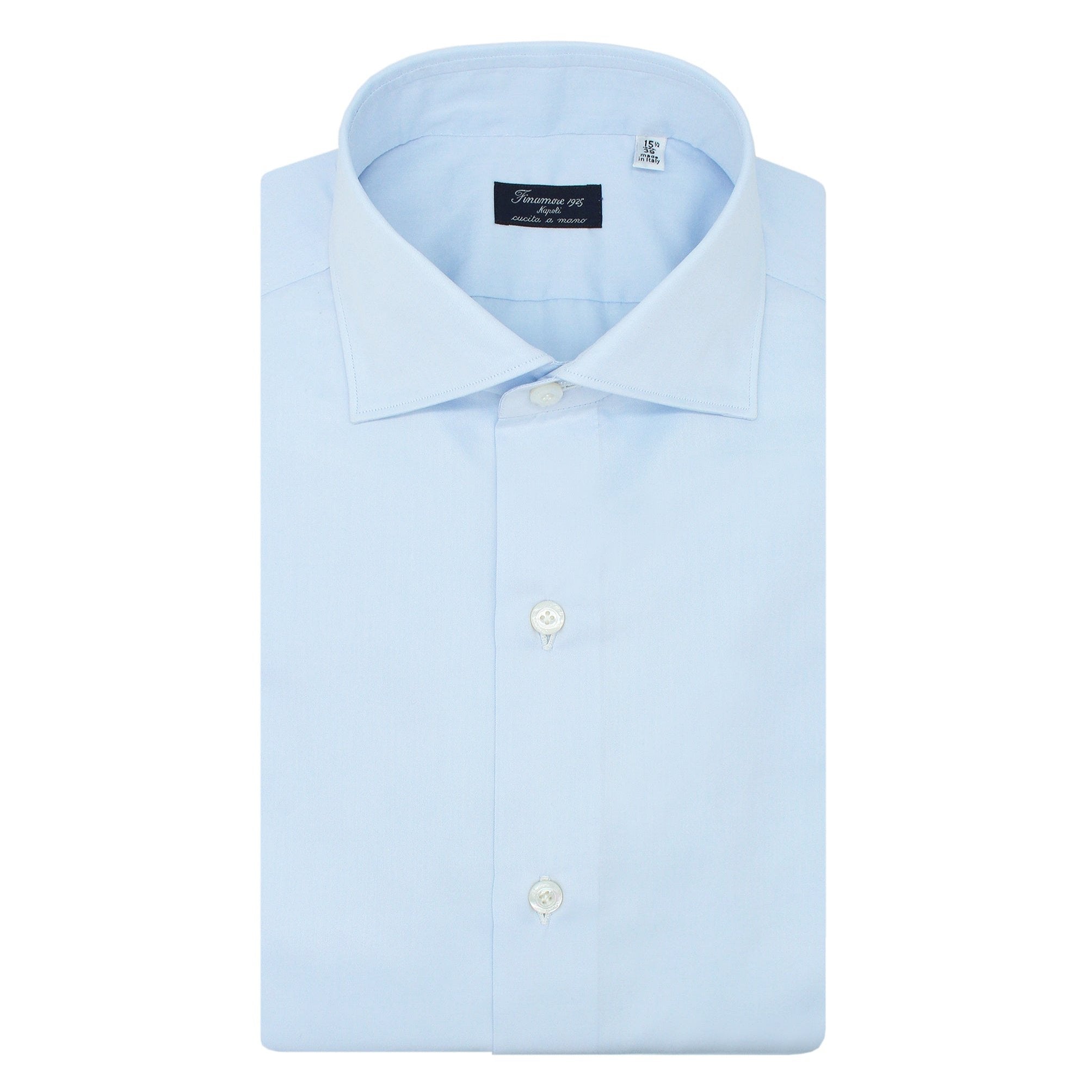 Classic Milano Slim Fit Light Blue Cotton Shirt