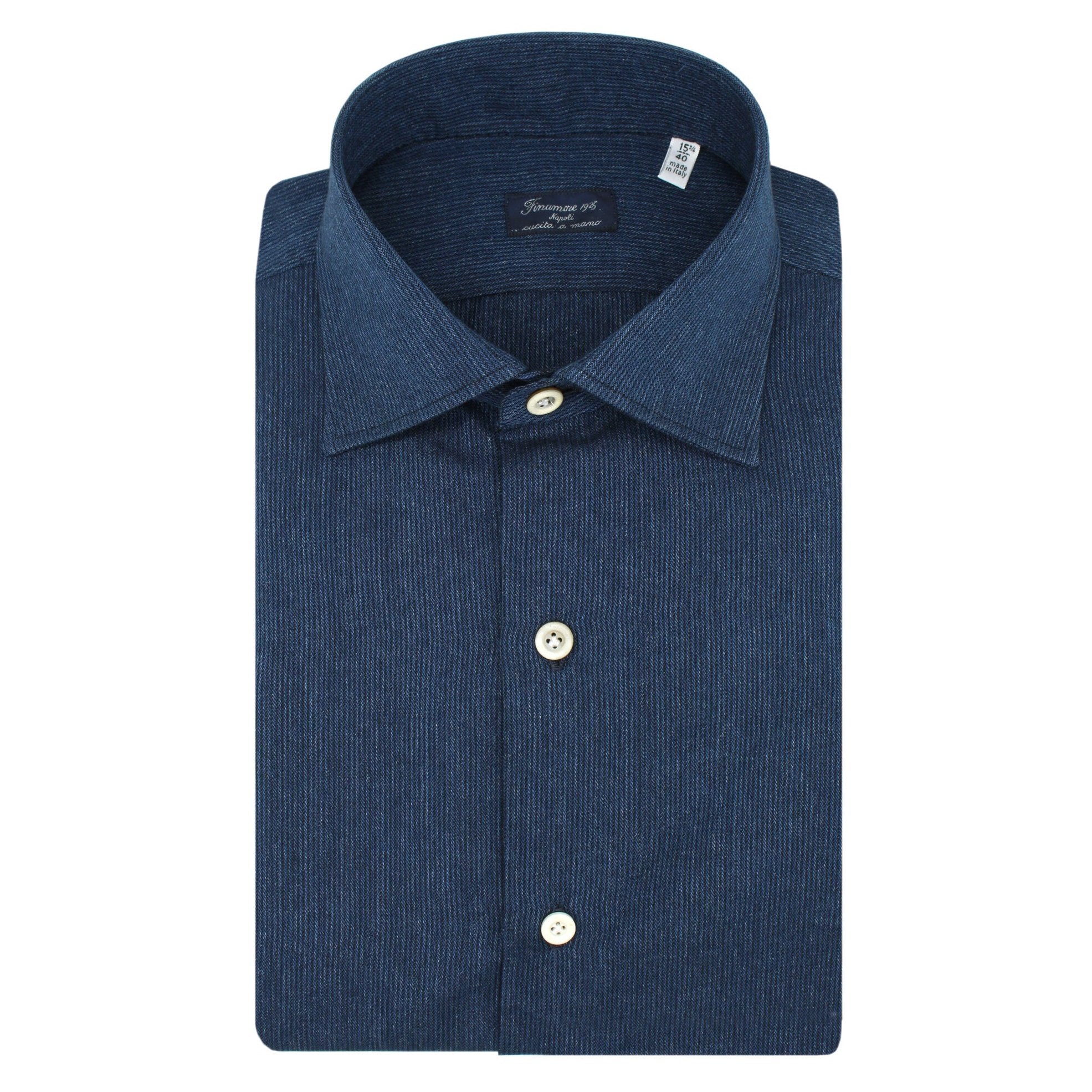Classic Napoli blu shirt Carlo Riva fabric