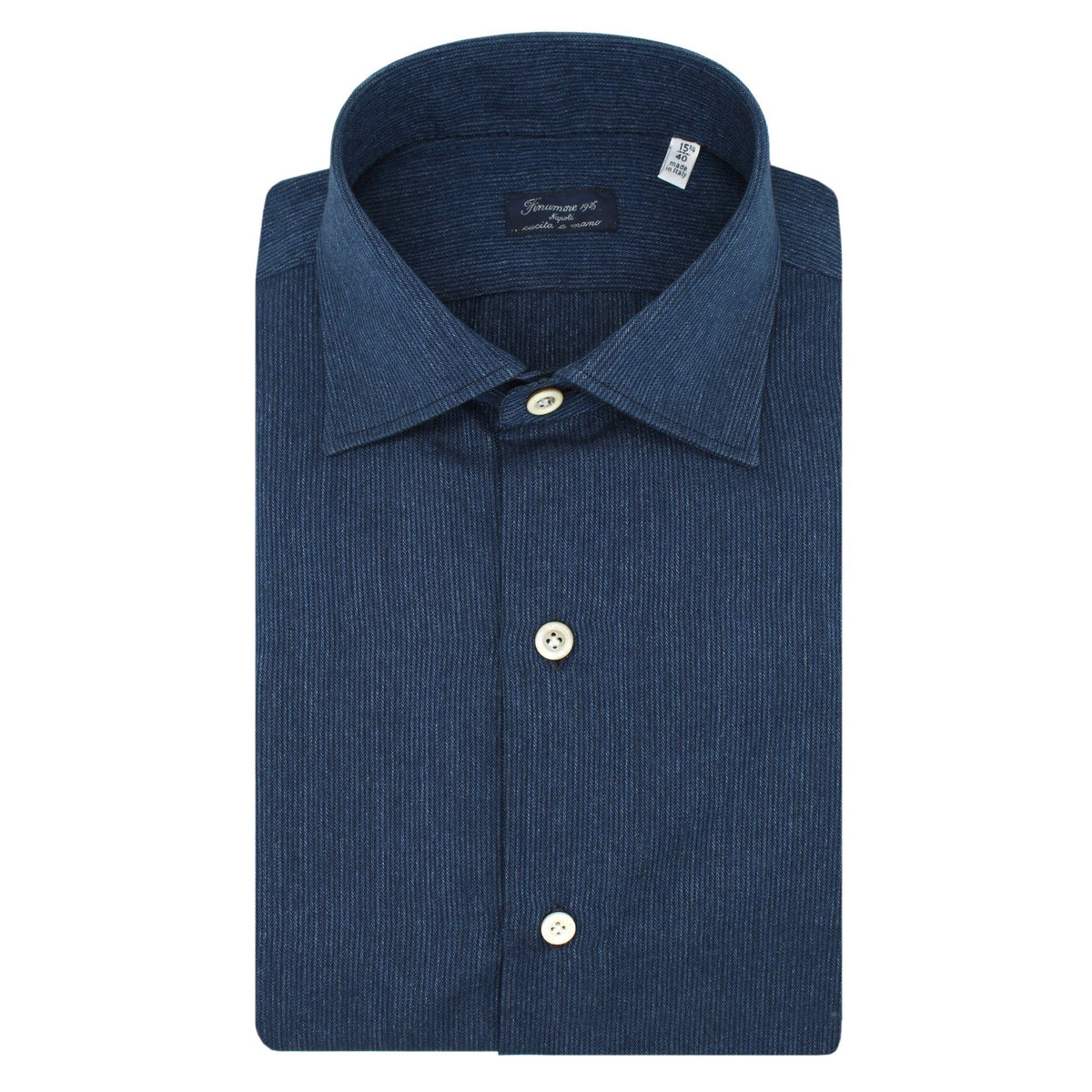 Classic Napoli blu shirt Carlo Riva fabric