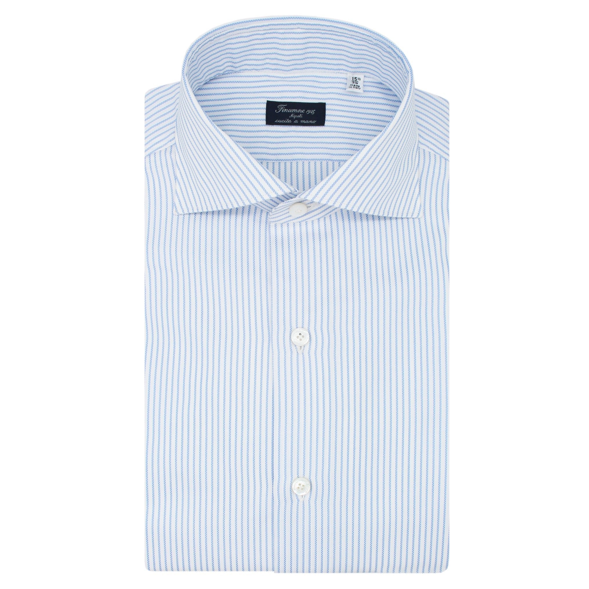 Classic Slim Fit Milano shirt in striped oxford cotton.