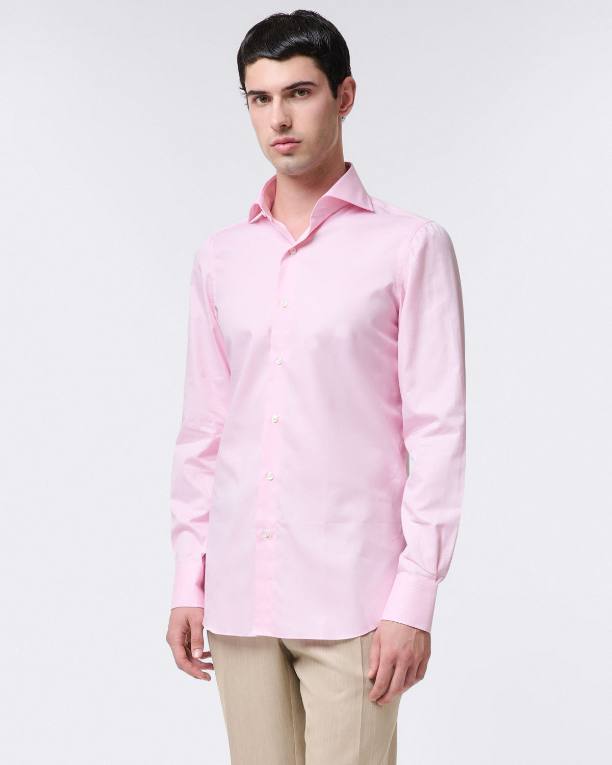 Classic shirt Napoli royal oxford cotton light pink Finamore