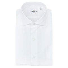 Exclusive hand-sewn classic tailored shirt in white Sea Island cotton