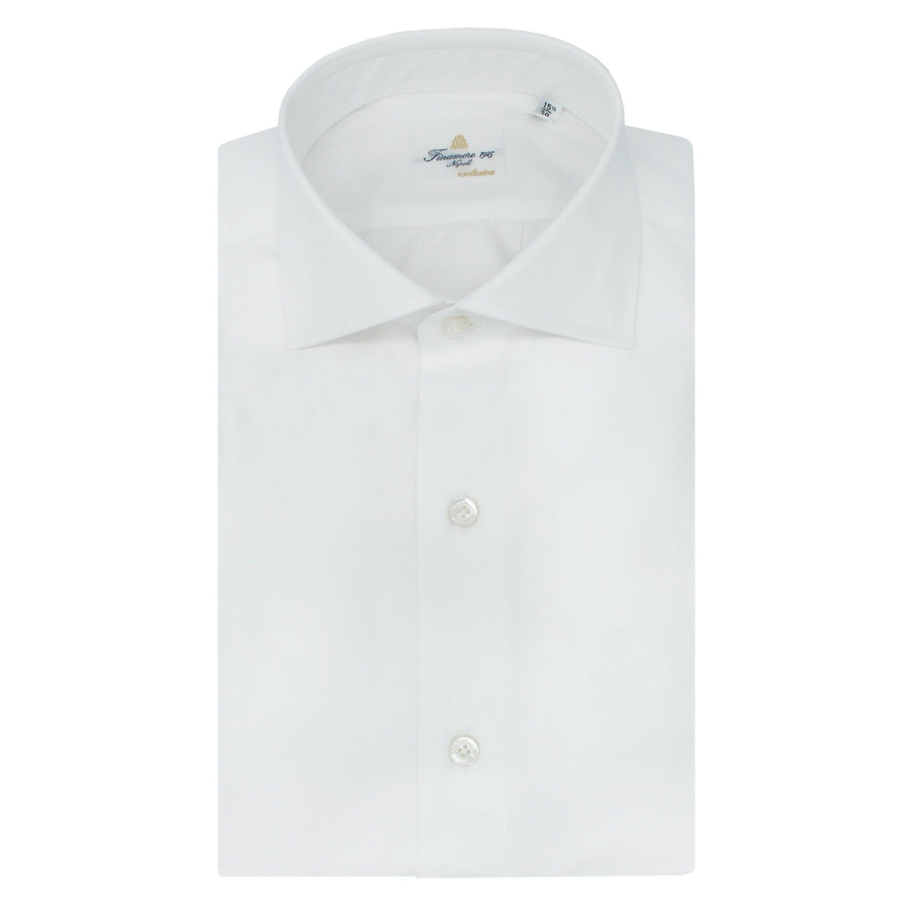 Esclusiva classic tailored shirt in white Sea Island cotton