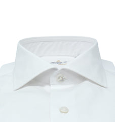 Esclusiva hand-sewn classic tailored shirt in white Sea Island cotton